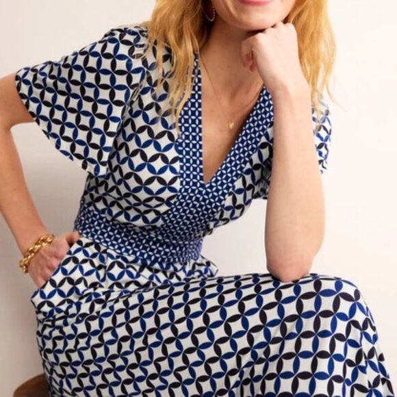 Boden "Ellie" Flutter Maxi Tea Dress NWT - Picture 2 of 4